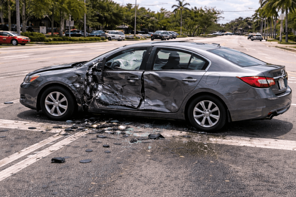 $300K settlement for T-bone car crash with a commercial vehicle
