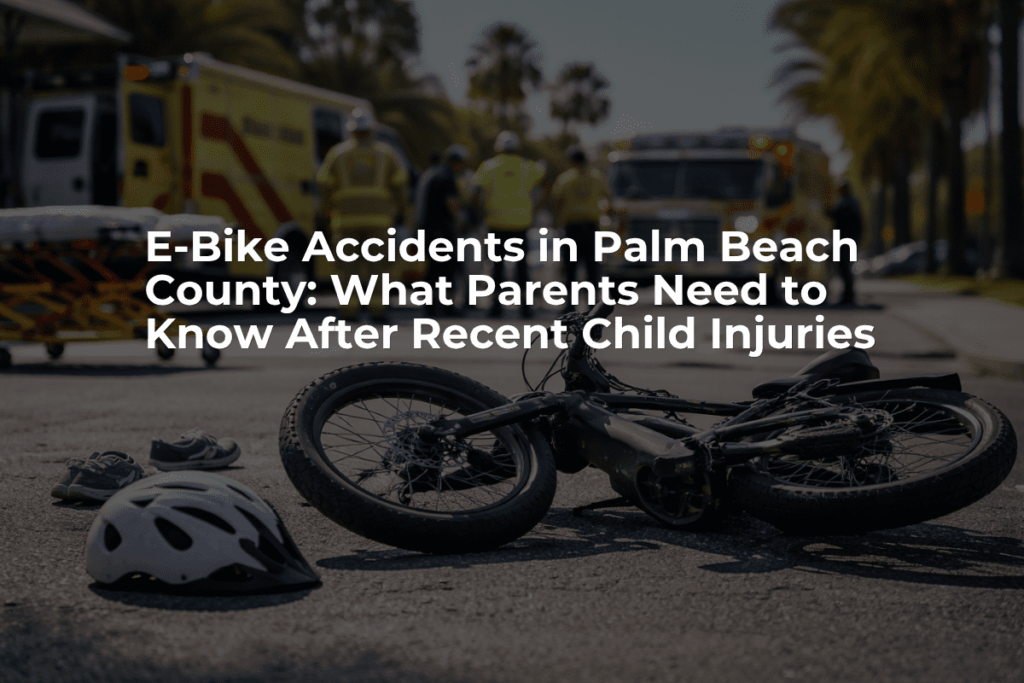 E-Bike Accidents in Palm Beach County What Parents Need to Know After Recent Child Injuries